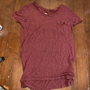 Sm Burgundy T-shirt with front pocket